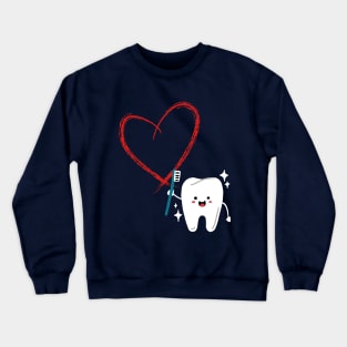 Love That Sparkle: Brushing Hearts Clean Crewneck Sweatshirt